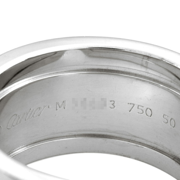 CARTIER 18k Silver 2C Ring #50 - Picture 4 of 7